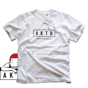 ■新品タグ付■AKTR MENS：M アクター COTTON LOGO TEE スラムダンク PICK UP PLAYGROUND 桜木花道 SLAM DUNK ホワイト 白Tシャツ コラボ