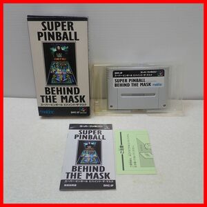 ◇動作保証品 SFC スーファミ SUPER PINBALL BEHIND THE MASK スーパー・ピンボール ビハインド・ザ・マスク meldac 箱説付【10