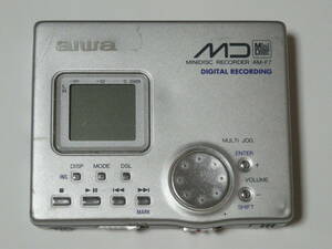 【ジャンク】aiwa アイワ ポータブルMDレコーダー MINIDISC RECORDER AM-F7 DIGITAL RECORDING