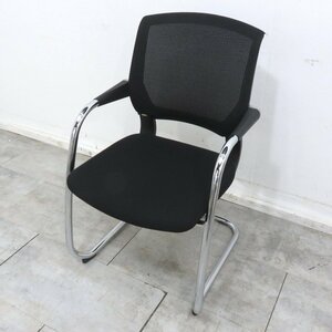 KOKUYO コクヨ Saterite サテリテ CK-M795 ミーティングチェア ブラック スタッキングチェア 肘付き 会議椅子 YH11789 中古オフィス家具