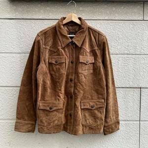 90s USA古着 OLD GAP レザージャケット ウエスタンジャケット スウェード ギャップ ブラウン 茶色 アメリカ古着 vintage ヴィンテージ