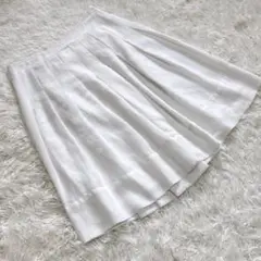 日本製 『イネド』 (11) 膝丈プリーツスカート フレア 春っぽ フェミニン