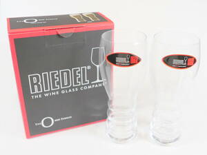 未使用品★RIEDEL ２ピース ビアグラス 高さ15cm