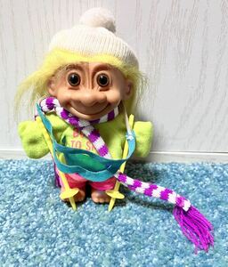 TROLL トロール人形 RUSS ラス BORN TO SKI アメリカ雑貨 ビンテージ レトロ