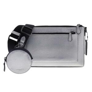 【お値下げ品】COACH コーチ ショルダー/メッセンジャーバッグ CM173 QBMEA Silver leather ホールデン クロスボディ バッグ