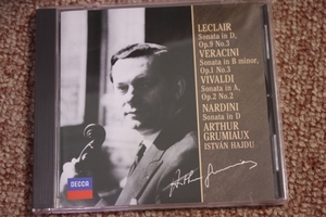 ルクレール：ヴァイオリンソナタ第3番/ヴェラチーニ:作品1の3/ヴィヴァルディ:作品2の2/ナルディーニ/グリュミオー/ハイデュ:ピアノ/CD