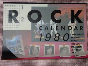 1980 ROCK カレンダー ポスター アンティーク 洋楽 EPIC/SONY 往年スター インテリア コレクション 趣味