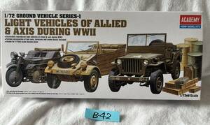 B42 グランド ビークル セット 1/72 Academy 13416 LIGHT VEHICLES OF ALLIED & AXIS DRING WWII プラモデル 603550013102