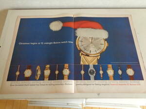 即決　広告　アドバタイジング　腕時計　ＢＵＬＯＶＡ　クリスマス　ギフト　１９６０ｓ　洋酒　ウィスキー　レトロ　ミッドセンチェリー