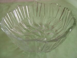 HOYA　ガラスボウル　直径24.5 高さ10cm　大きめガラス大鉢　ホヤ　ガラス鉢