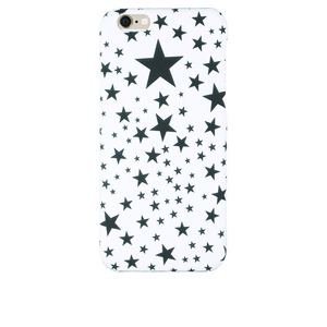 即決・送料込)【デザインプリントケース】ARU iPhone6s/6 DESIGN PRINTS Hard Rear Cover Black Stars White