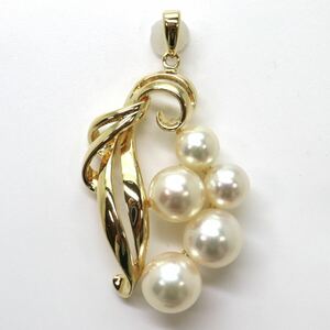 MIKIMOTO(ミキモト)《K14 アコヤ本真珠ペンダントトップ》M 3.5g 約4.5-6.5mm珠 pearl パール pendant ジュエリー jewelry EA4/EA9