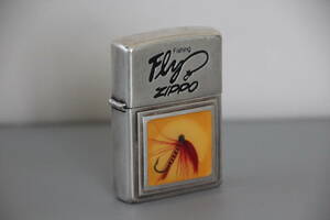 ＊ZIPPO フライフィッシングジッポー Fishing Fly 1991年 本物のフライが入ってます 中古良品！＊