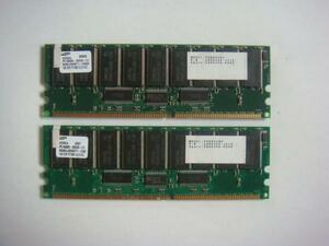 SAMSUNG製メモリー/DDR/PC1600R/1G(2枚合計2G)/CL2.0/ECCあり