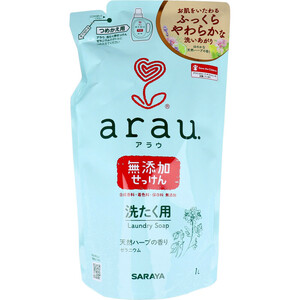 まとめ得 arau.アラウ 洗たく用せっけん ゼラニウム 詰替用 1Ｌ x [15個] /k