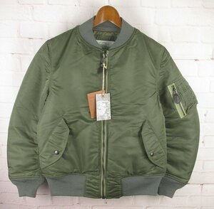 LFJ22596 COLIMBO コリンボ STRATO SABER INTERMEDIATE JACKET MA-1 フライトジャケット ZV-0136 SMALL 未使用 セージグリーン