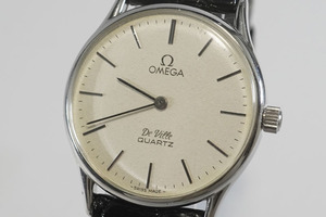 1円~【270】実働　OMEGA／オメガ　DEVILLE／デビル　クオーツ　ボーイズ　ユニセックス　正規品ベルト　腕時計　