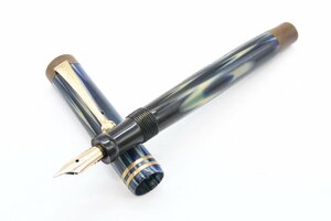 PARKER パーカー 万年筆 アンティーク ヴィンテージ マーブル ブルー系 Lucky Curve ラッキーカーブ 20793787