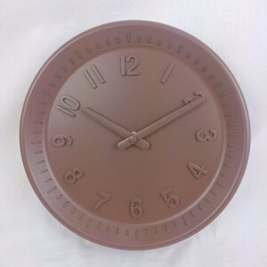 IDEA LABEL　エボンスウォールクロック　掛け時計　稼働品　ブラウン　チョコレート　LCW082