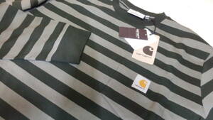 CARHARTT WIP L/S Merrick Pocket T-SHIRT ボーダー 長袖ロング/カーハート 　IO30784/Merrick Stripe,Dark Cedar Thyme サイズL