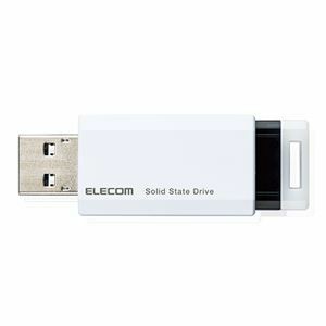 【新品】エレコム SSD 外付け ポータブル 250GB 小型 ノック式 USB3.2（Gen1）対応 ホワイト PS4/PS4Pro/PS5 ESD