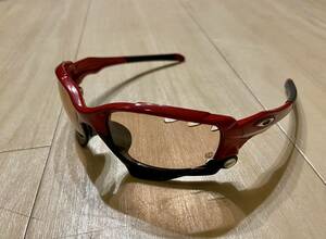 OAKLEY JAWBONE メタリックレッド JAWパーツカラーカスタム品 廃盤 VR50調光レンズ 替クリアレンズ ケース付 中古美品 RACING JACKET