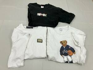 【3個】 シュプリーム ラルフローレン ドルチェ&ガッバーナ Tシャツ まとめ ブランド 中古品 ジャンク D30