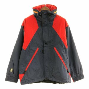 90年代 HELLY HANSEN ヘリーハンセン Helly-Tech ナイロン ジャケット アウター アウトドア 防水 ネイビー (メンズ XL) 中古 古着 Q0104