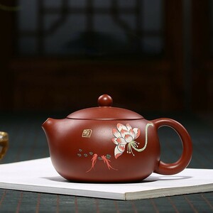 ティーポット大容量 宜興紫砂壺 芸術品 耐熱土瓶 高級感 貴重な プレゼント ギフト 煎茶道具 茶杯 茶道 中国の陶磁器 プレゼント lh901