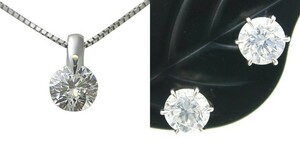 ダイヤモンド ネックレス ピアス 0.60ct Eカラー VS2クラス 3EXカット 1.0ctup Dカラー VVSクラス 3EXカット GIA