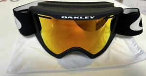 美品　オークリー ゴーグル OAKLEY スノーボード スペアレンズ付　オレンジ