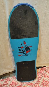 ★INVADER レトロ スケートボード スケボー ボード 板のみ 青 ブルー 約76.5×25.5㎝