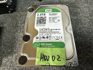 【送60サイズ】 WD WDC WD20EZRX-00D8PB0 2TB 使用2684時間 3.5インチSATA HDD 中古品