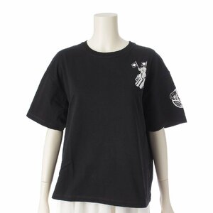 【エルメス】Hermes フォーブルレインボー コットン ロゴ Tシャツ トップス ブラック 42 未使用【中古】191797