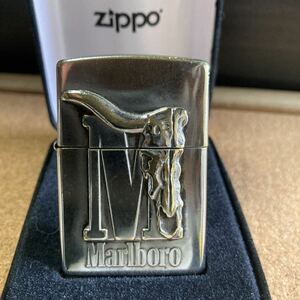 Marlboro マルボロ　ロングホーン　水牛　スカル　　zippo 懸賞品　カウボーイ　1999年製　ZIPPO 