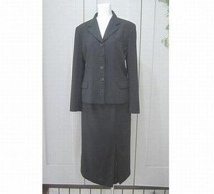 コムサデモード スカートスーツ　サマーウール 裏キュプラ　黒　日本製　送料無料