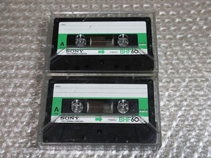 ■ 紙ラベル　SONY BHF-60 カセットテープ　2本