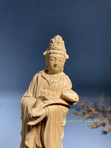 仏教美術 観音菩薩 観音菩薩立像 観音様 天然木製 仏教　仏具 佛像 立像 工芸美術