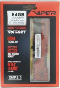 新品未開封 Patriot Viper Elite II DDR4 3600MHz 64GB (32GB x 2枚)