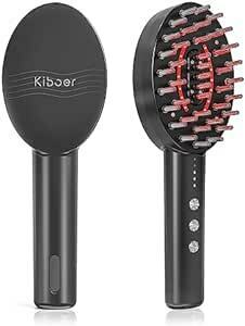 Kiboer 電気ブラシ 電動 頭皮ブラシ 美顔器 頭皮 フェイス ボディ 1台多用 ems RF EP 3D振動 LED光エステ