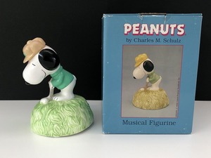 1980年代 WILLITTS ヴィンテージ スヌーピー オルゴール ゴルフ MUSIC BOX SNOOPY PEANUTS [pe-526]