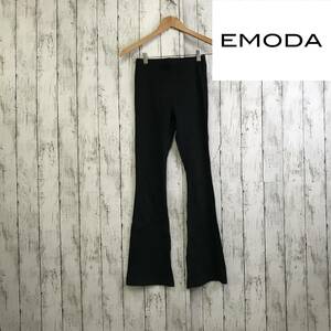 EMODA　エモダ　ダメージフレアリブパンツ　Fサイズ　ブラック　S10-206　USED