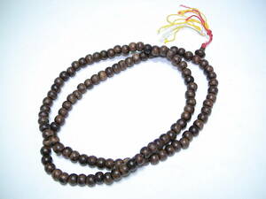 木製じゅずネックレス（こげ茶色）新品　78cm数珠 インド・チベット仏教　密教仏具　送料￥120