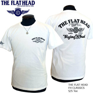 2024年夏新作 THE FLAT HEAD/フラットヘッド FHクラシック ヘビーオンス半袖Ｔシャツ 42 XLサイズ ホワイト 白 FN-THC-043 新品 送料無料