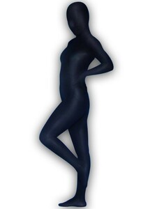 全身タイツ 紺 男性女性兼用 2XLサイズ ゼンタイ コスプレ ZENTAI レオタード ボディースーツ 仮装 イベント コスチューム 戦隊