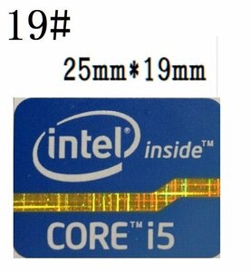 19# 二三代目【CORE i5】エンブレムシール ■25*19㎜■ 条件付き送料無料