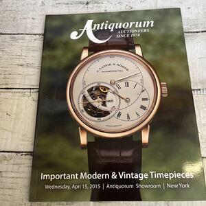 g267 Antiquorum 腕時計　オークションカタログ　パテックフィリップ　2015 ロレックス