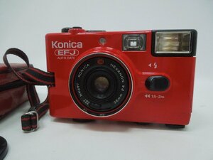 ‡0082 ジャンク フィルムカメラ コニカ EFJ AUTO DATE レッド 赤 Konica オートデート 部品取り パーツ取り 錆あり 現状品