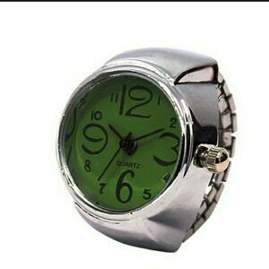 新品　未使用　指輪　時計　シンプル　9色対応　緑　103