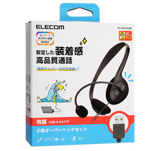 ELECOM エレコム 両耳小型USB有線ヘッドセット HS-HP01SUBK [管理:1100043926]
